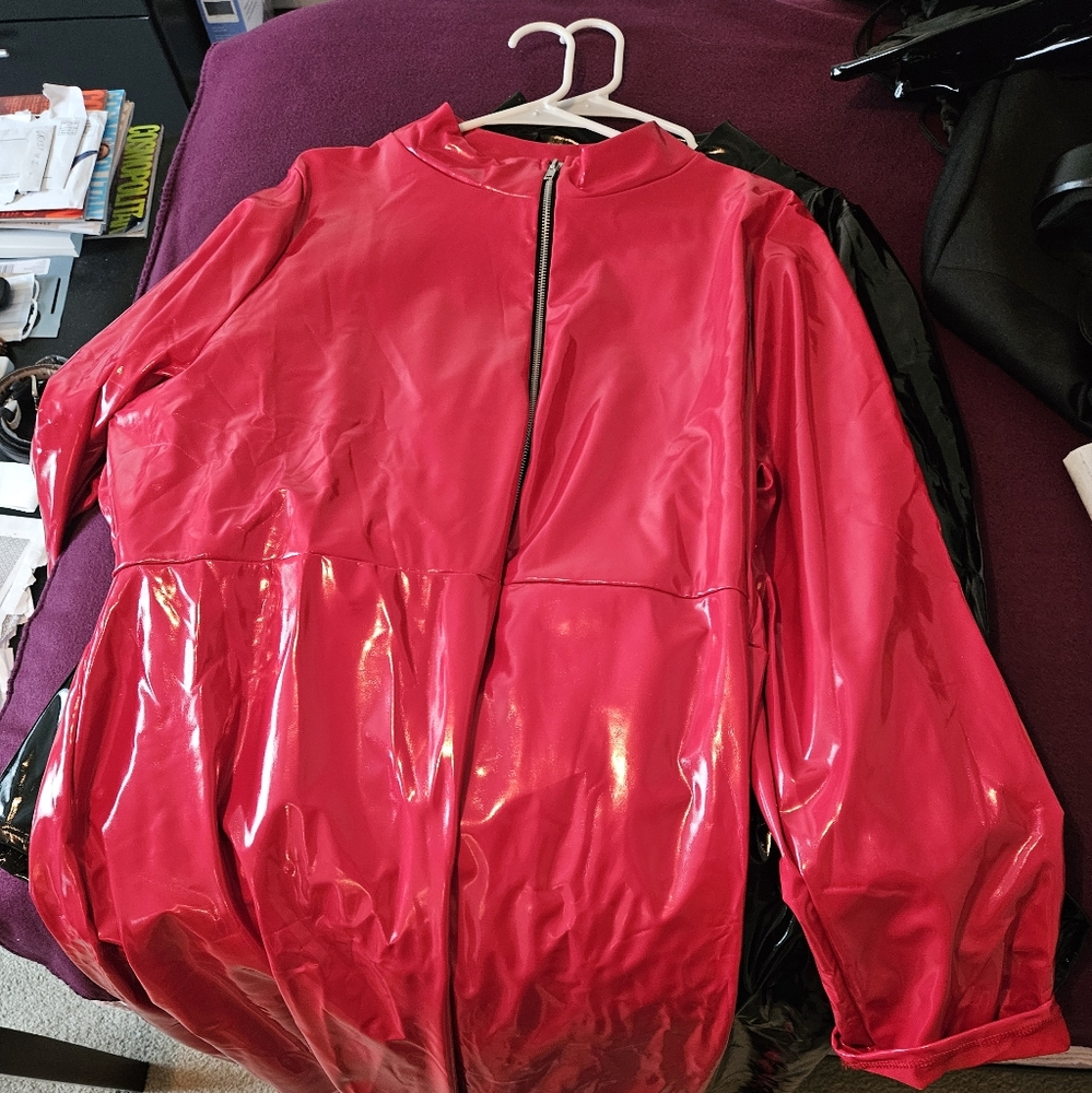RED PVC Catsuit in 3X